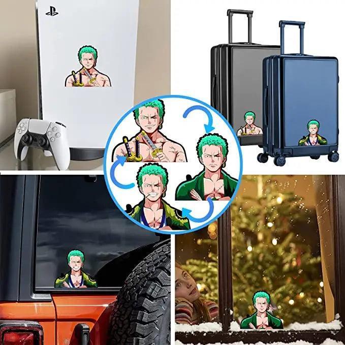 Adesivo 3D Roronoa Zoro anime one piece - Multiverseloja